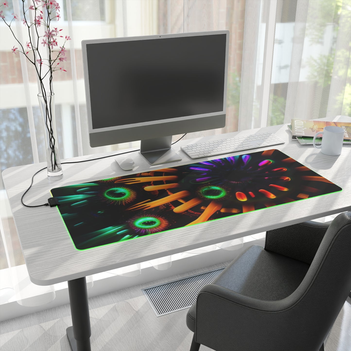LED Gaming Mouse Pad Neon Macro 3