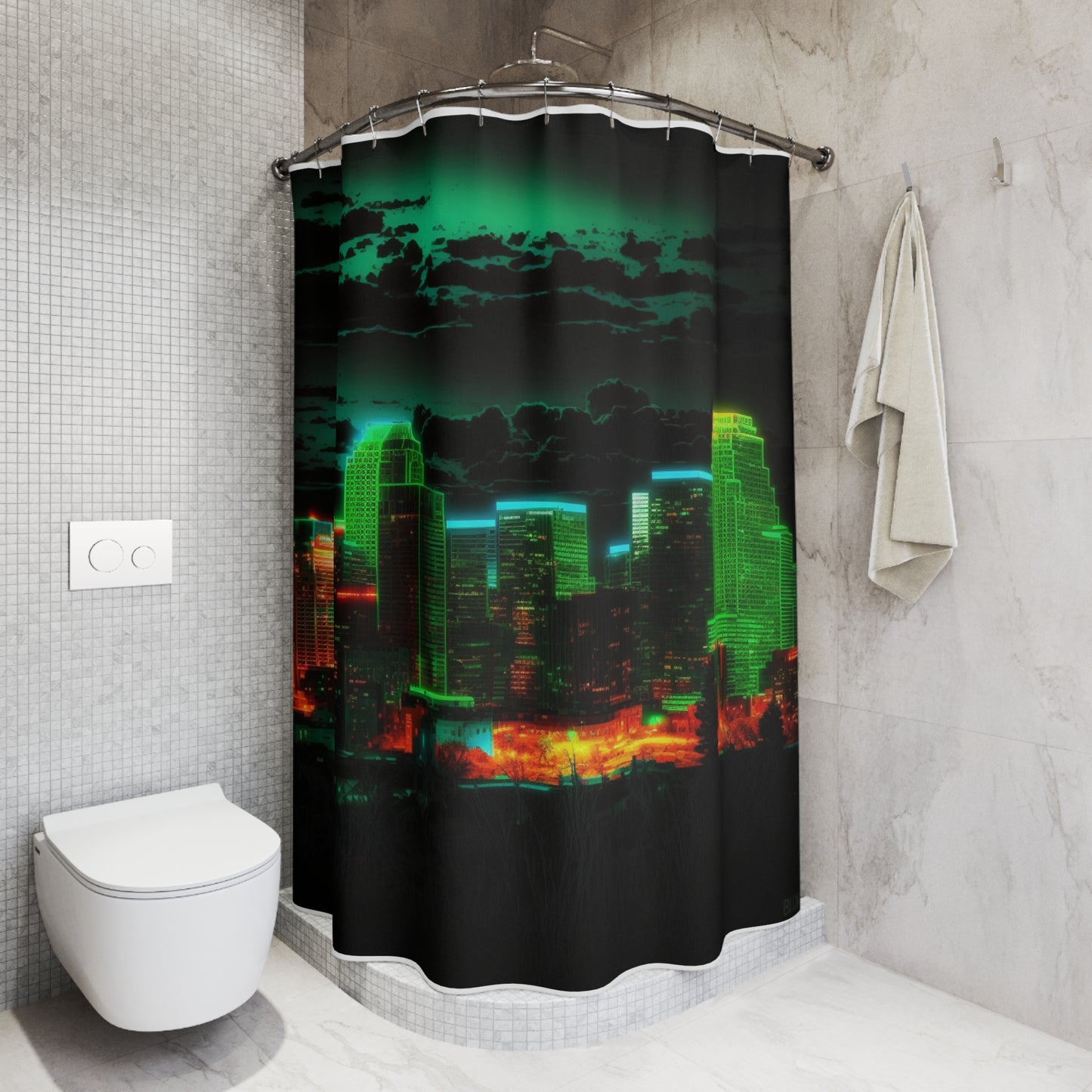Polyester Shower Curtain Neon Denver 3