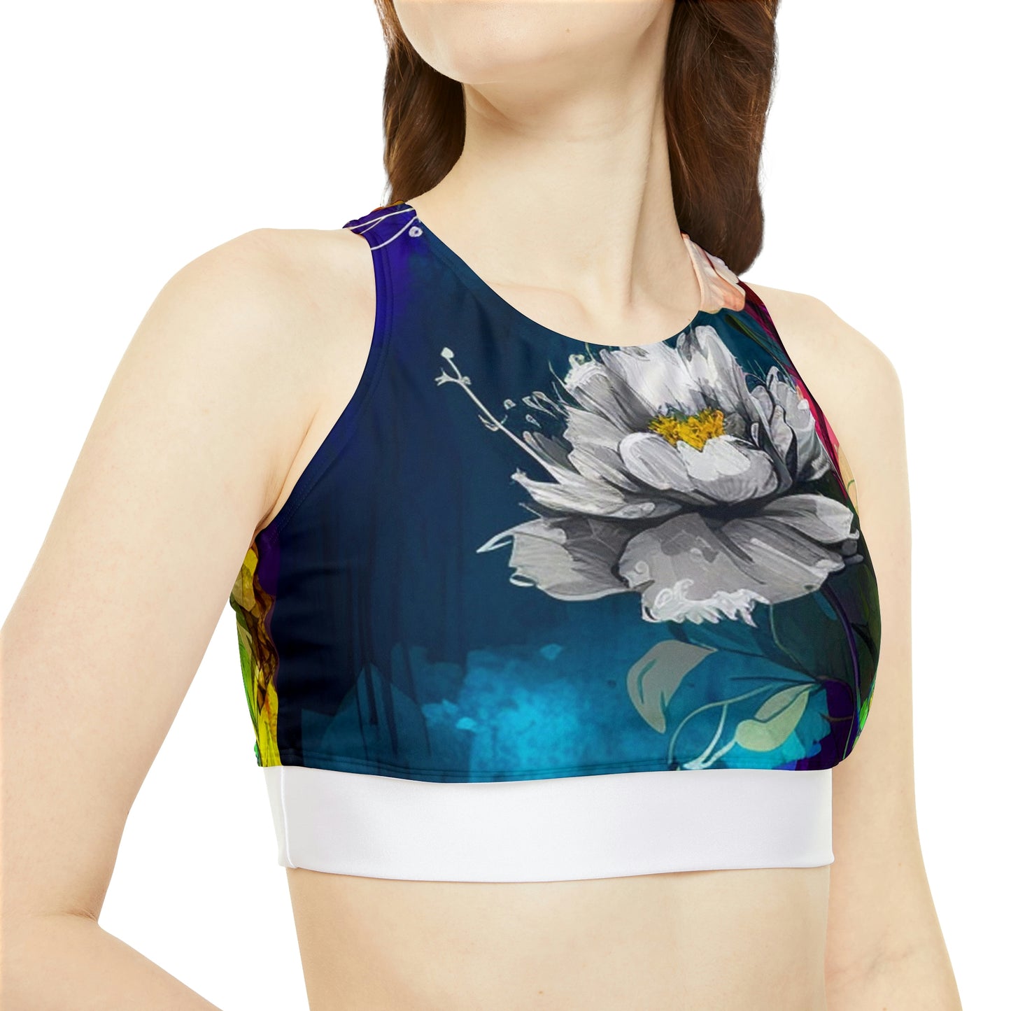 Sporty Bikini Set (AOP) Bright Spring Flowers 4