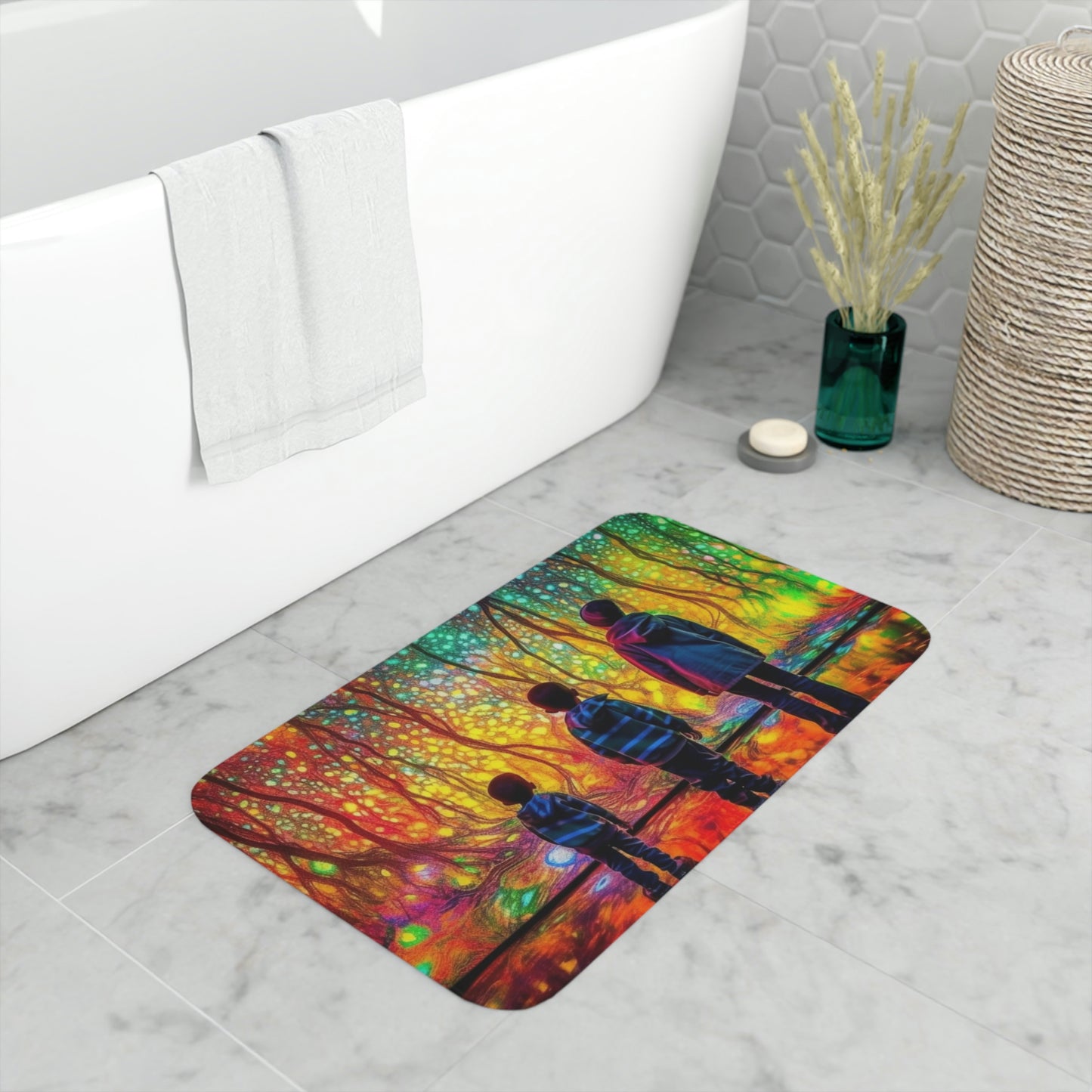 Memory Foam Bath Mat neon kid 2