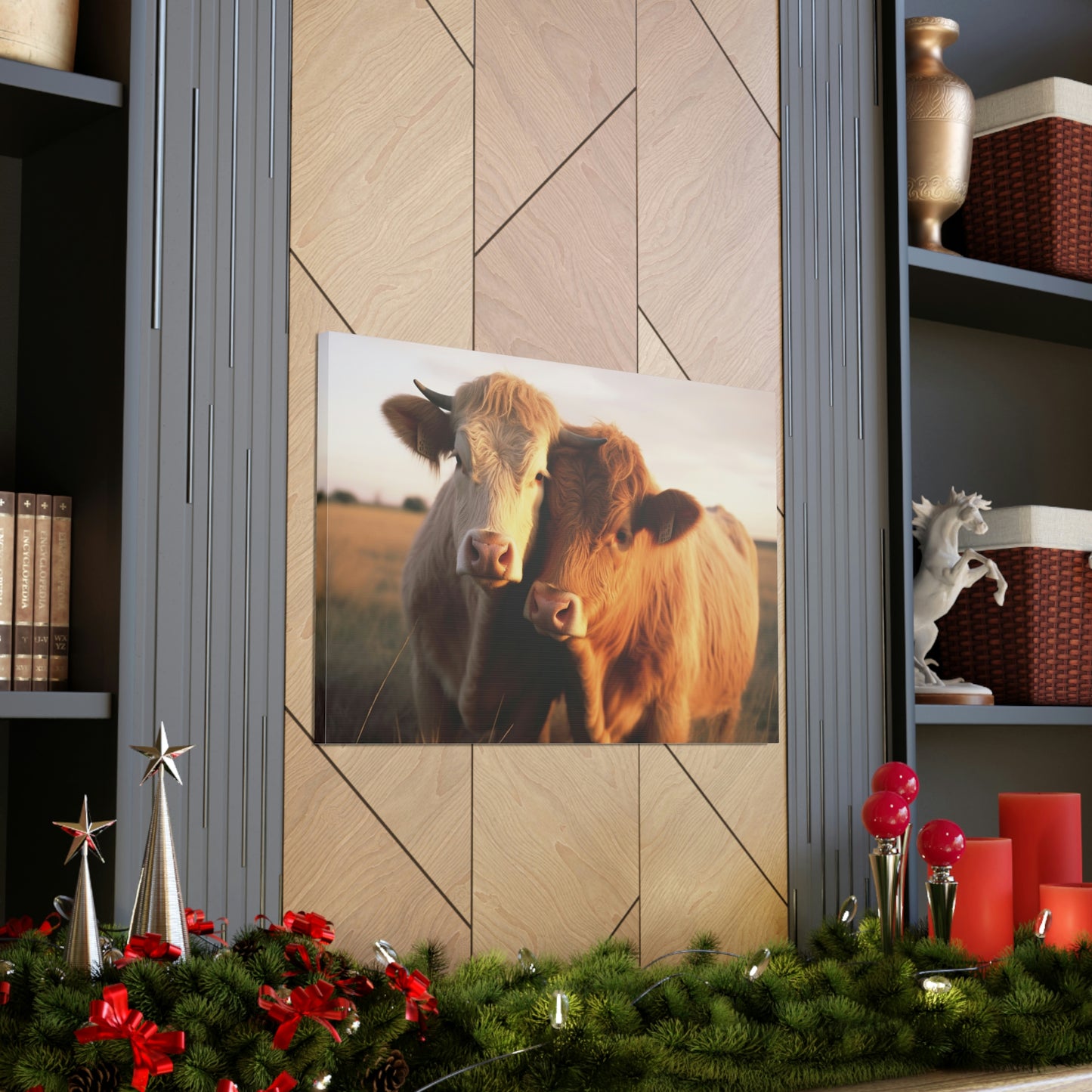 Canvas Gallery Wraps Cow Love 2