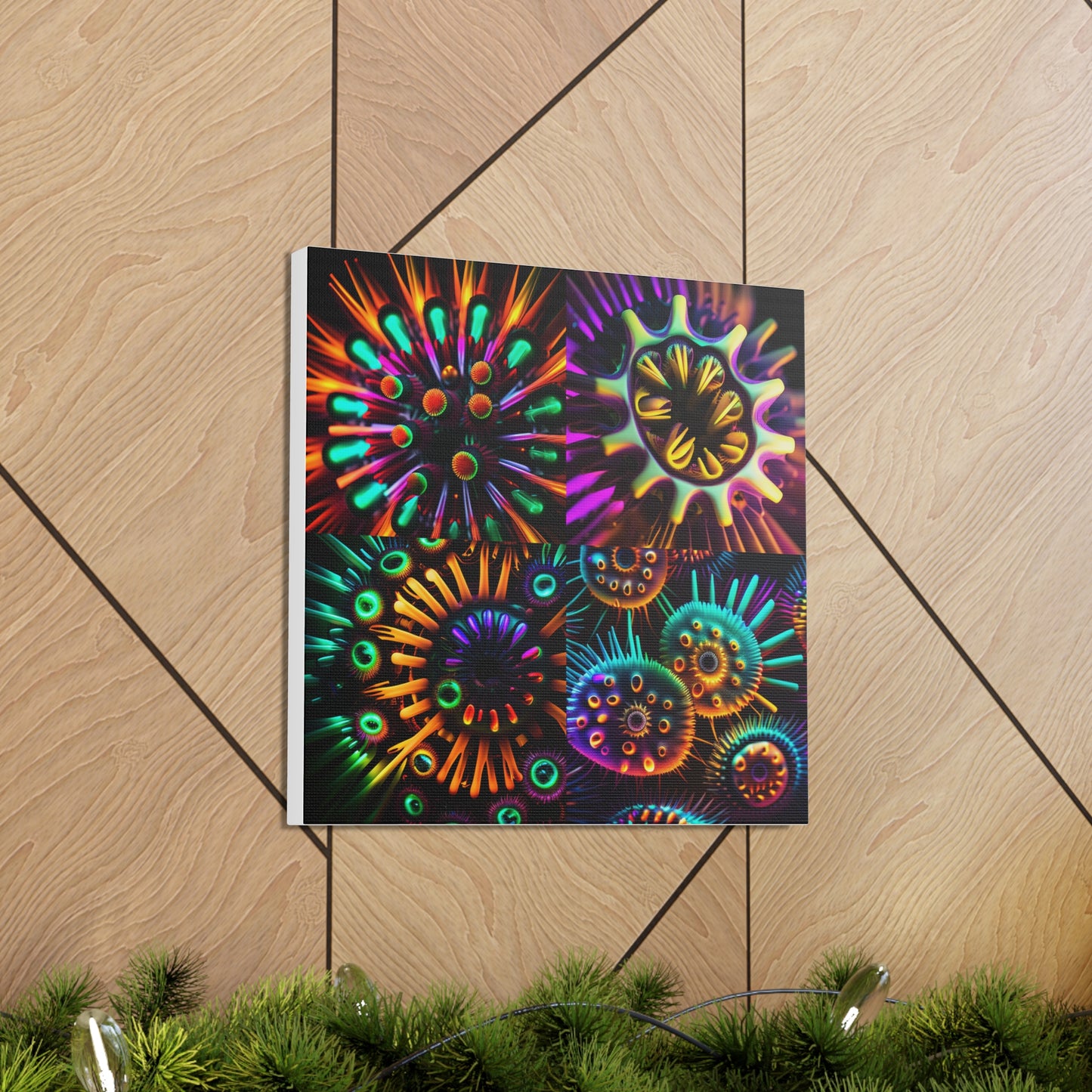 Canvas Gallery Wraps Neon Macro