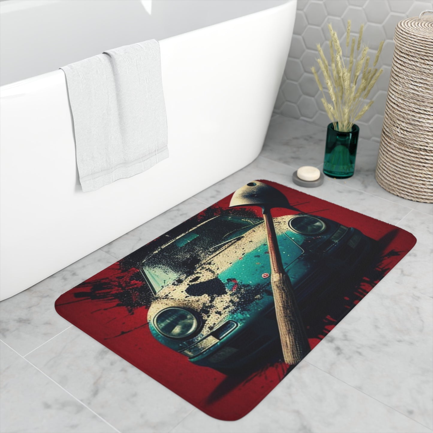 Memory Foam Bath Mat Porsche Abstract 1