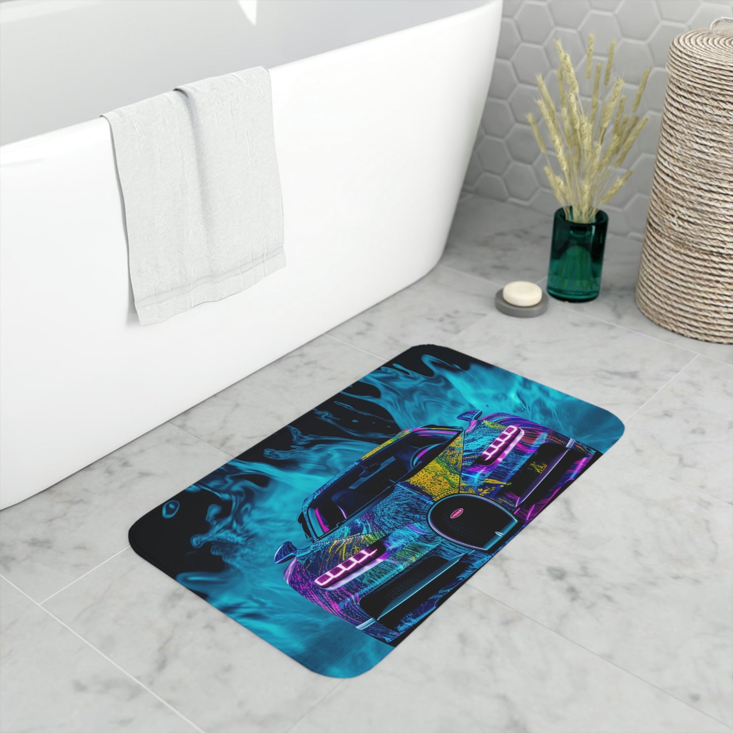 Memory Foam Bath Mat Bugatti water 2