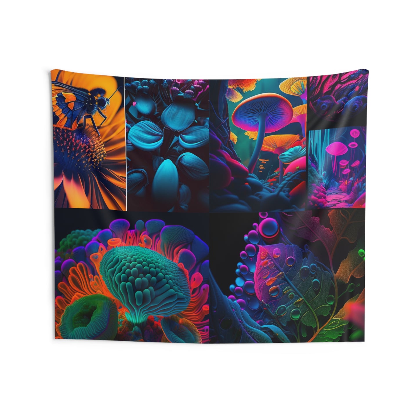 Indoor Wall Tapestries Macro Reef Florescent 5