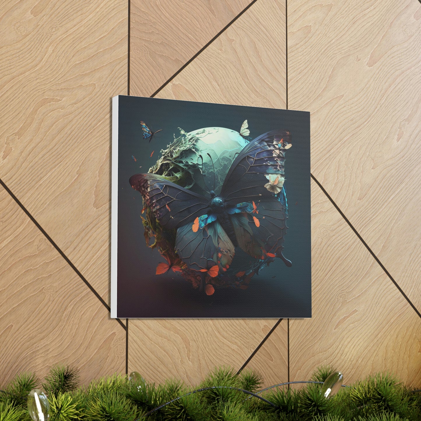 Abstract butterfly planet