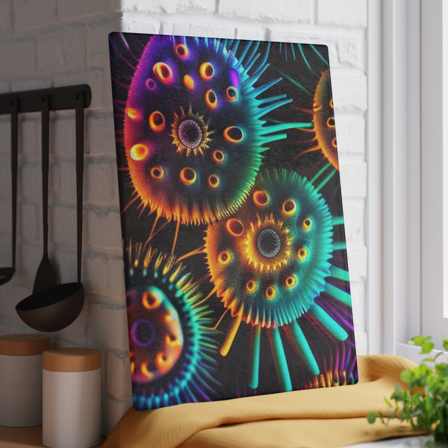 Glass Cutting Board Neon Macro 4