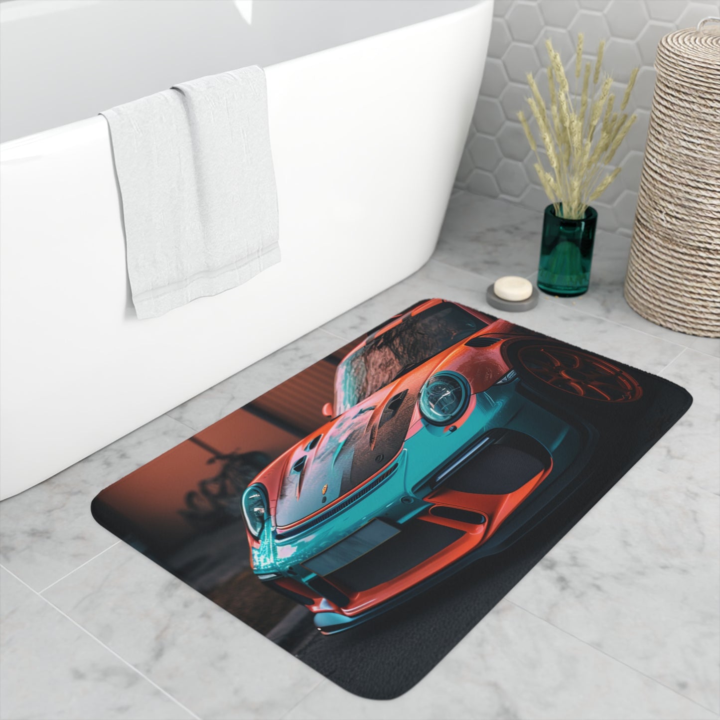 Memory Foam Bath Mat porsche 911 gt3 3