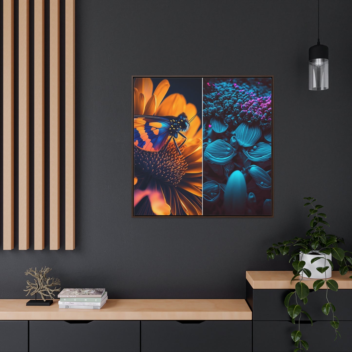 Gallery Canvas Wraps, Square Frame Macro Reef Florescent 1