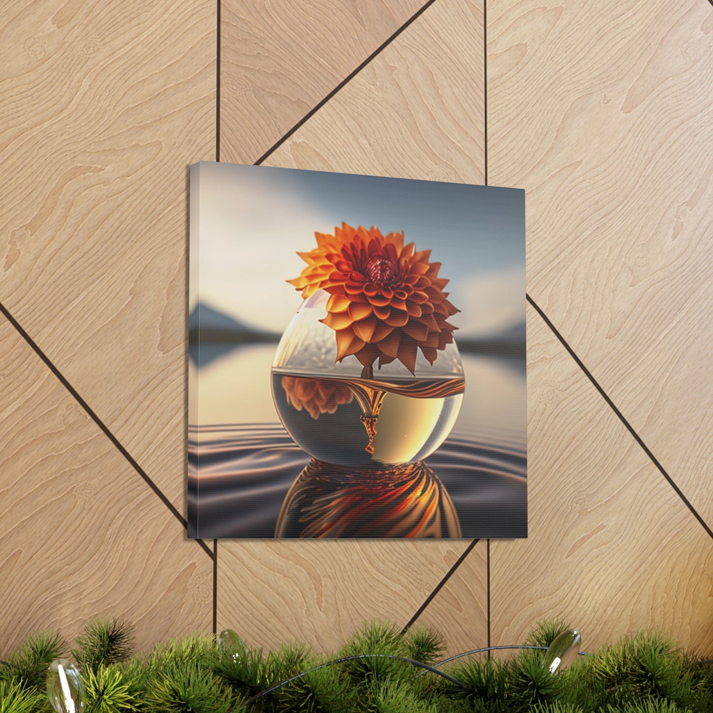 Canvas Gallery Wraps Dahlia Orange 1