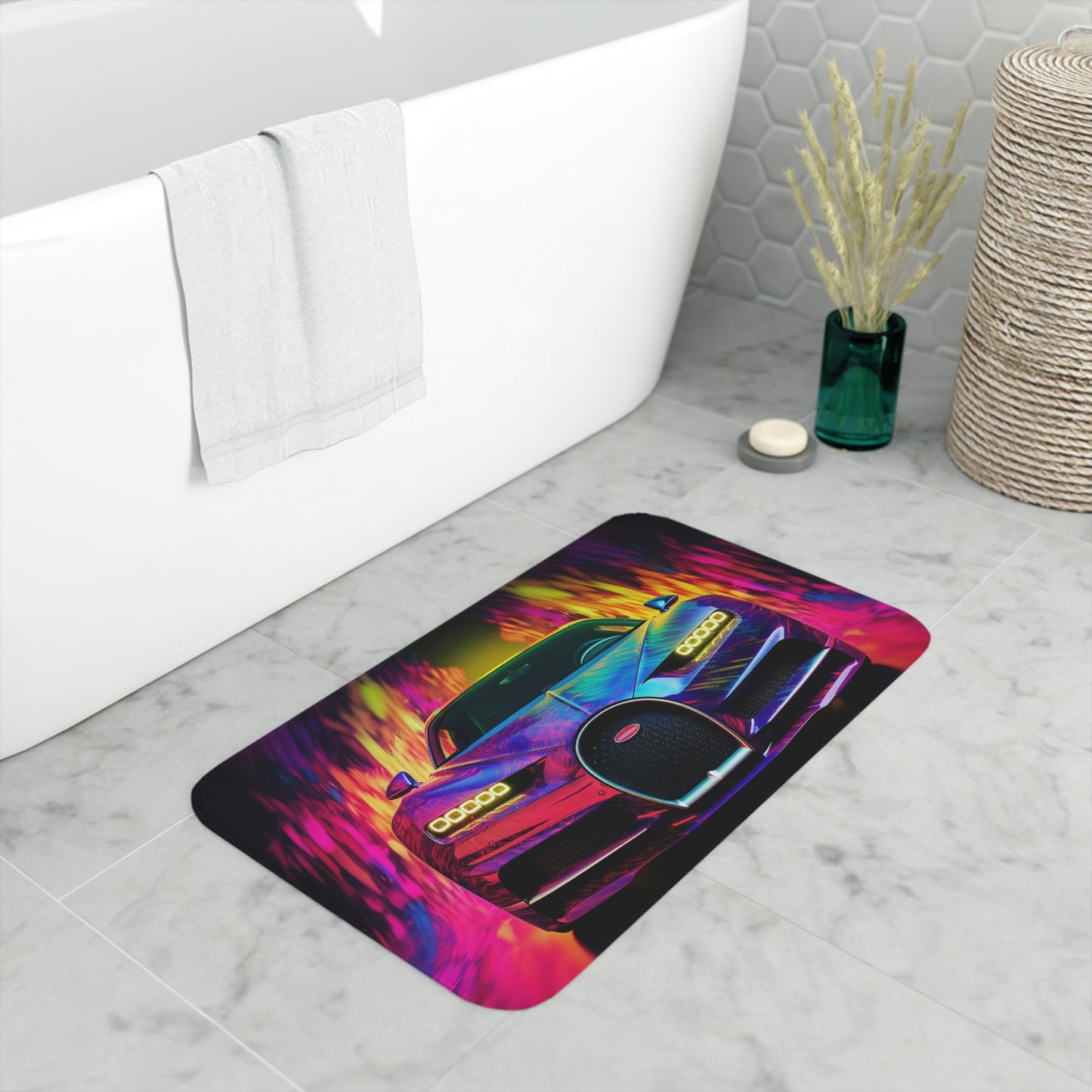 Memory Foam Bath Mat florescent Bugatti flair