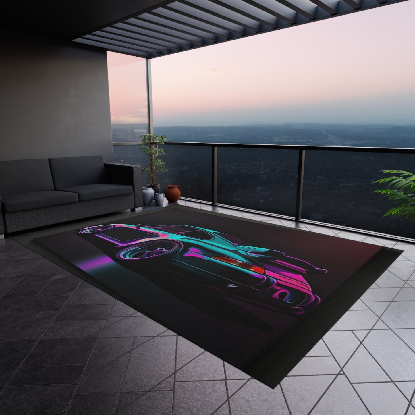 Outdoor Rug Porsche Purple 1