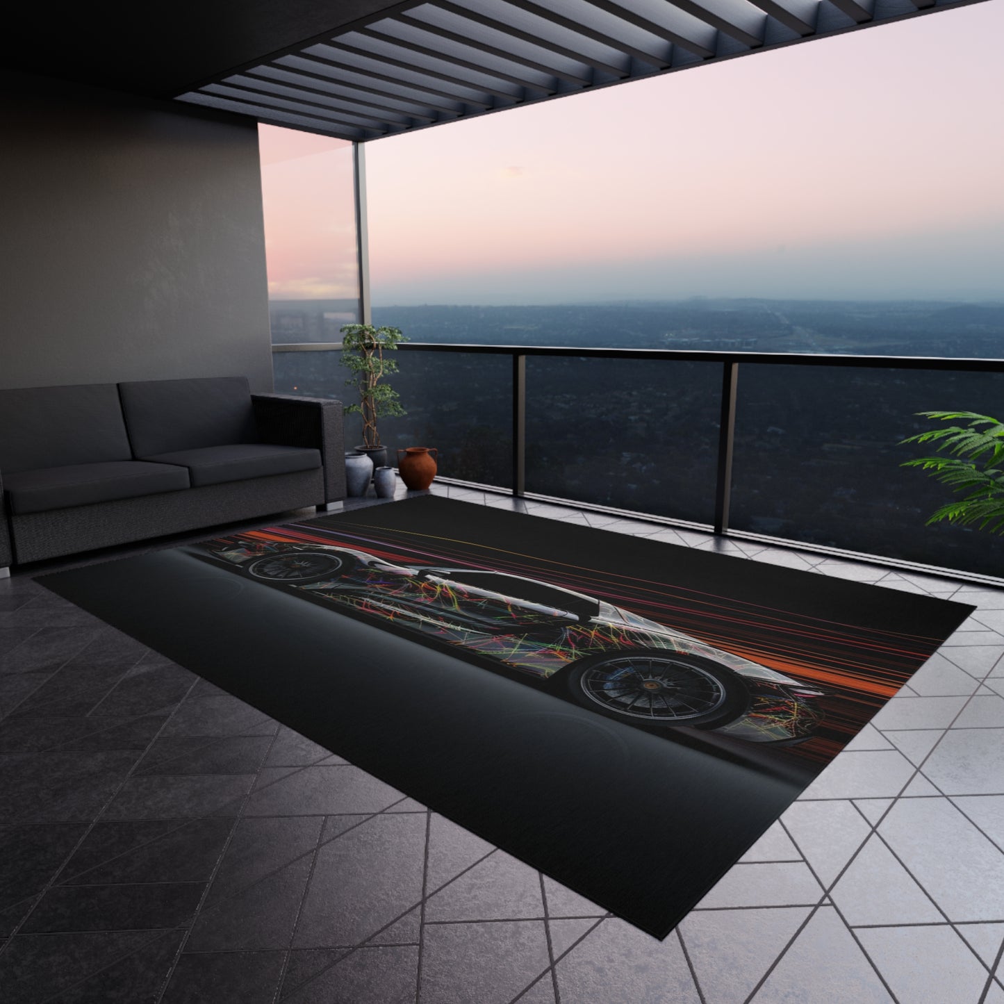 Outdoor Rug Porsche Line 4