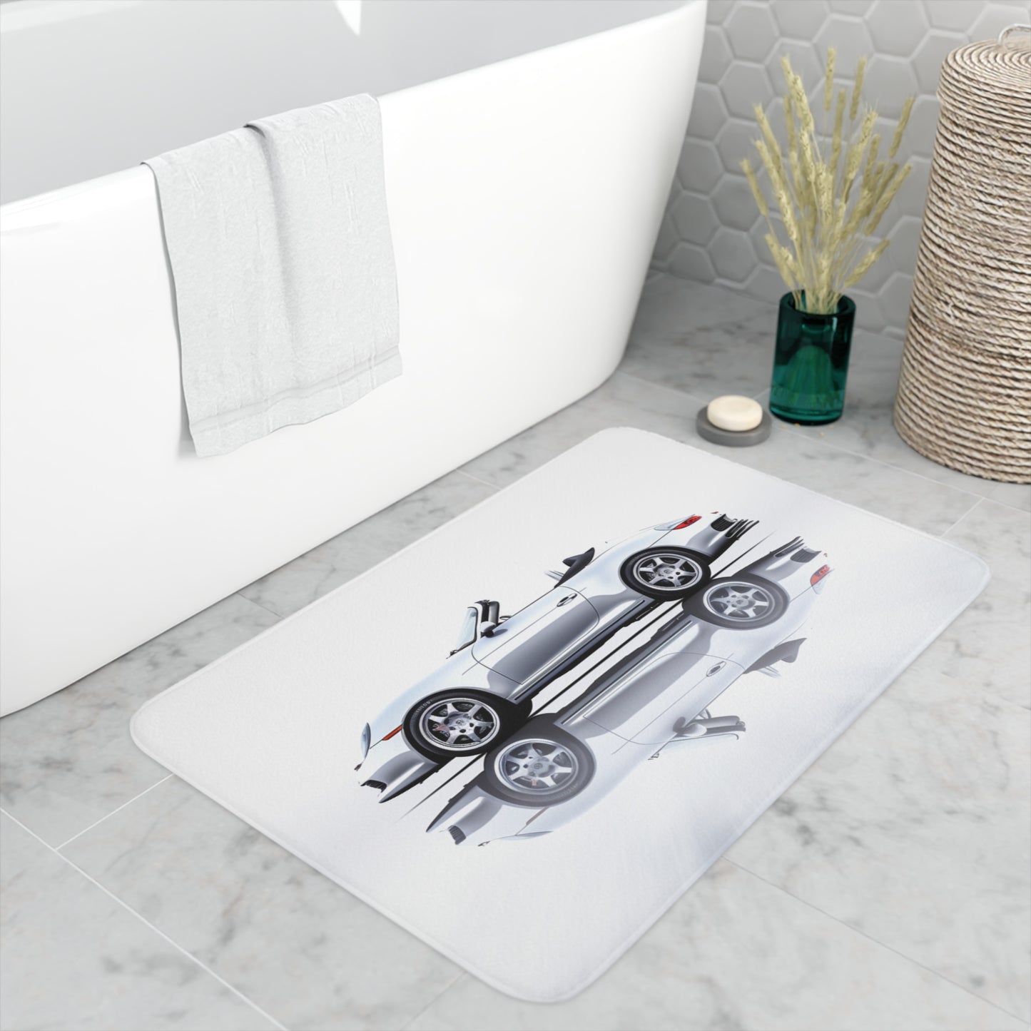 Memory Foam Bath Mat 911 Speedster on water 3