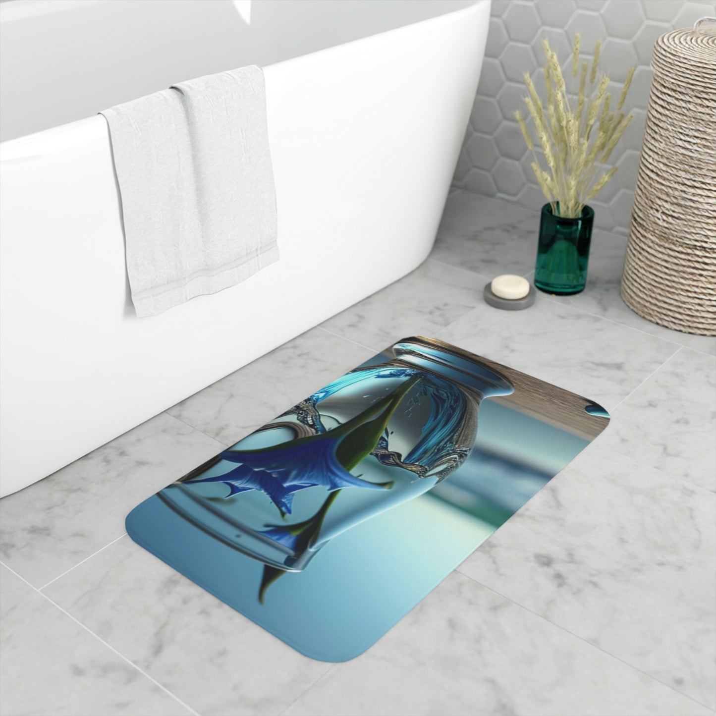 Memory Foam Bath Mat Bluebell the 2