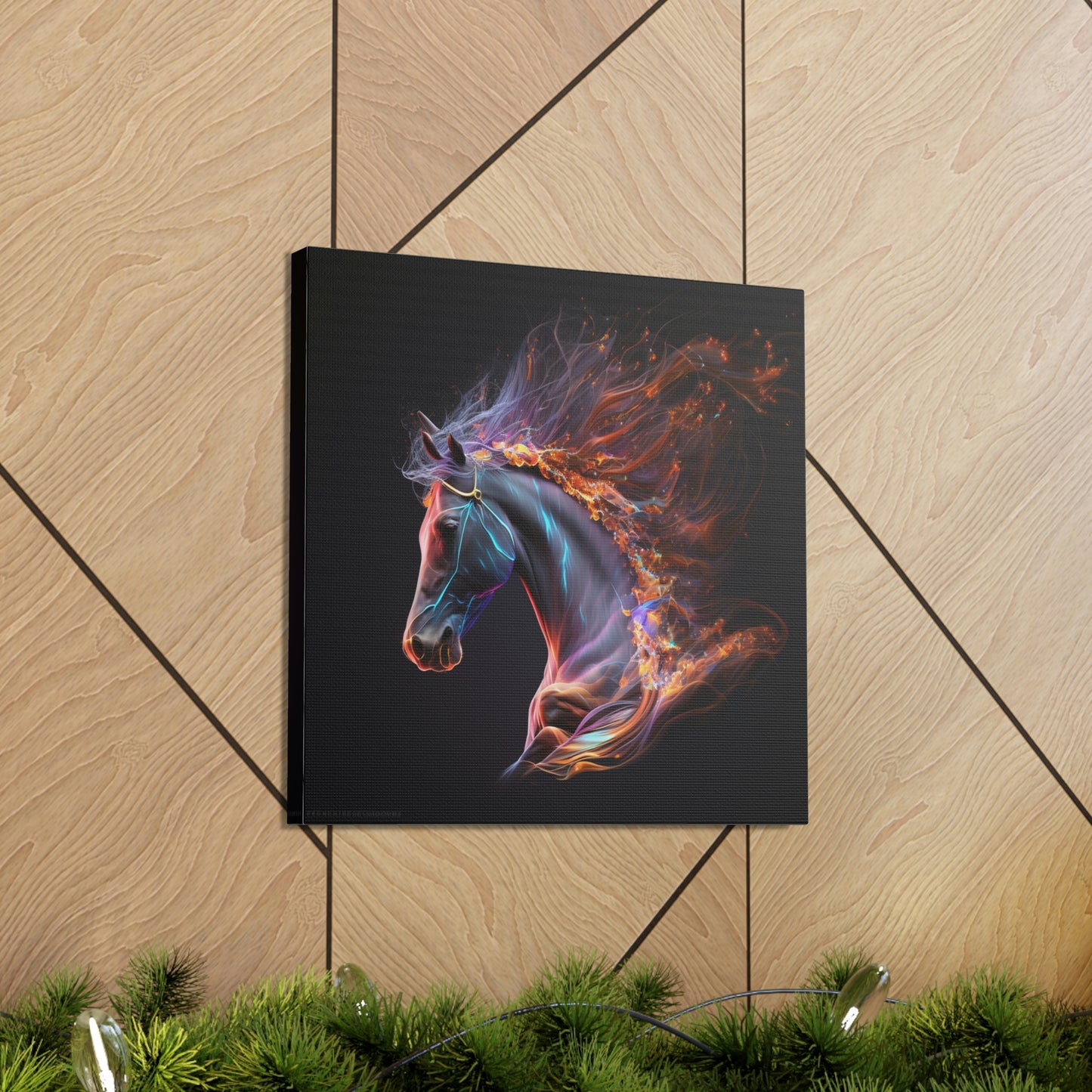 Canvas Gallery Wraps florescent horses mane 4