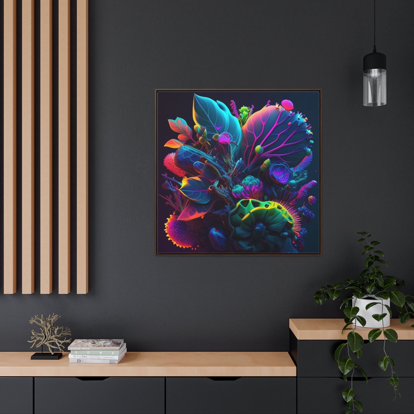 Gallery Canvas Wraps, Square Frame Macro Coral Reef 3