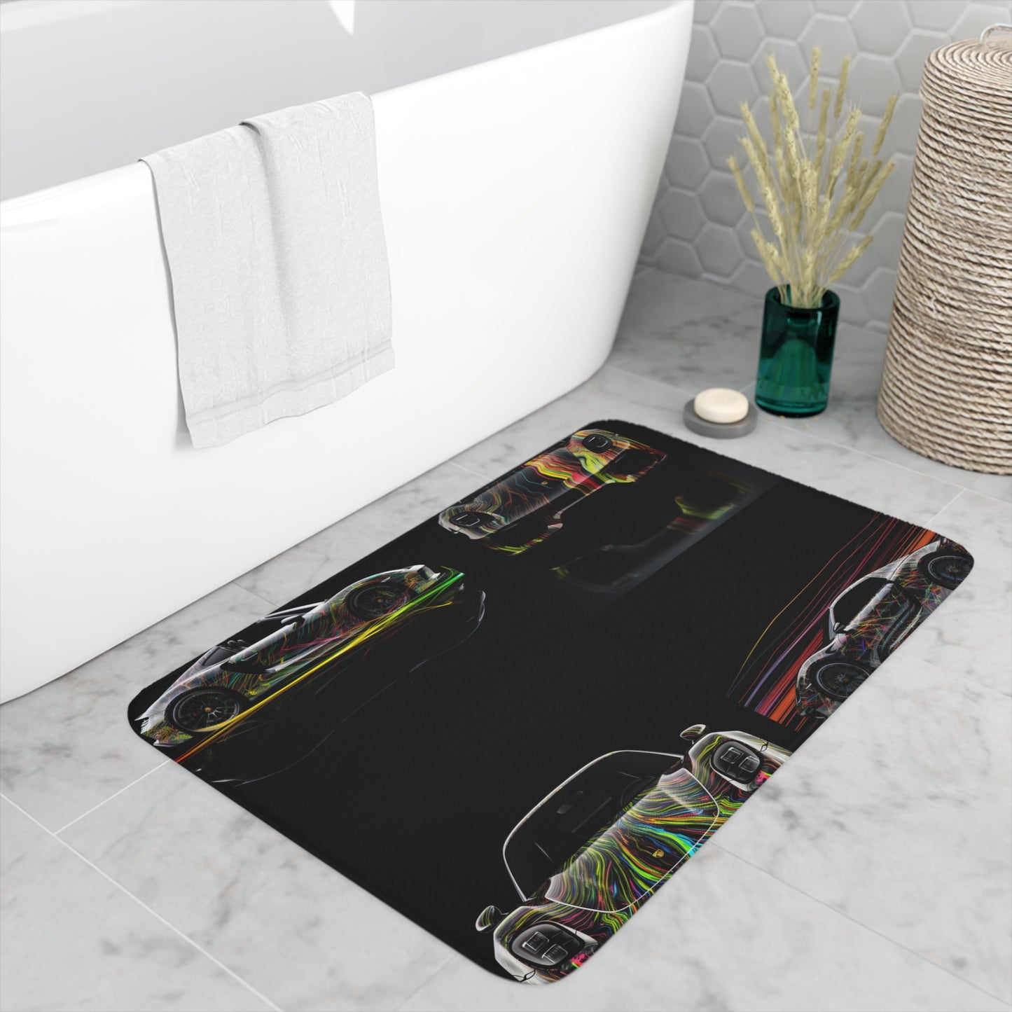 Memory Foam Bath Mat Porsche Line 5