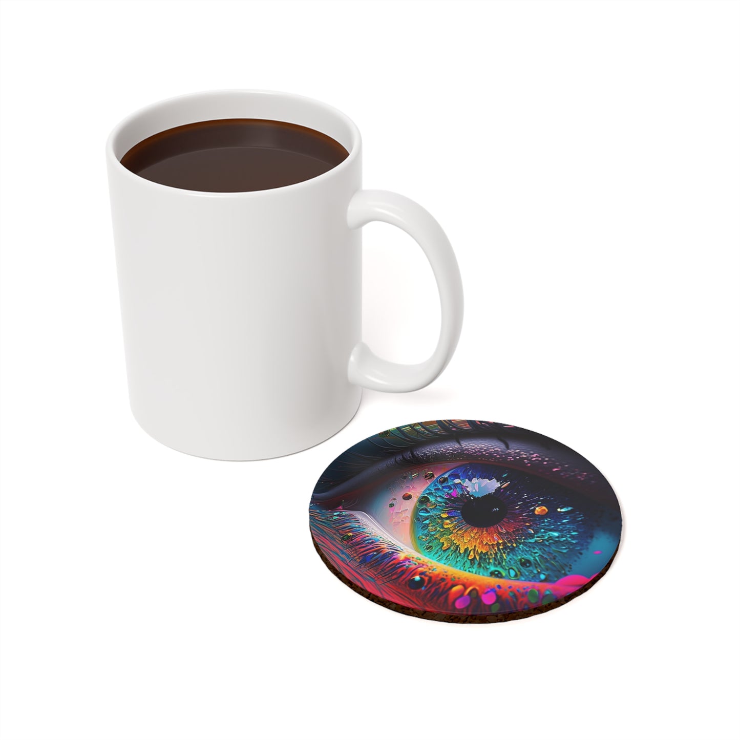 Cork Back Coaster Macro Eye Photo 3