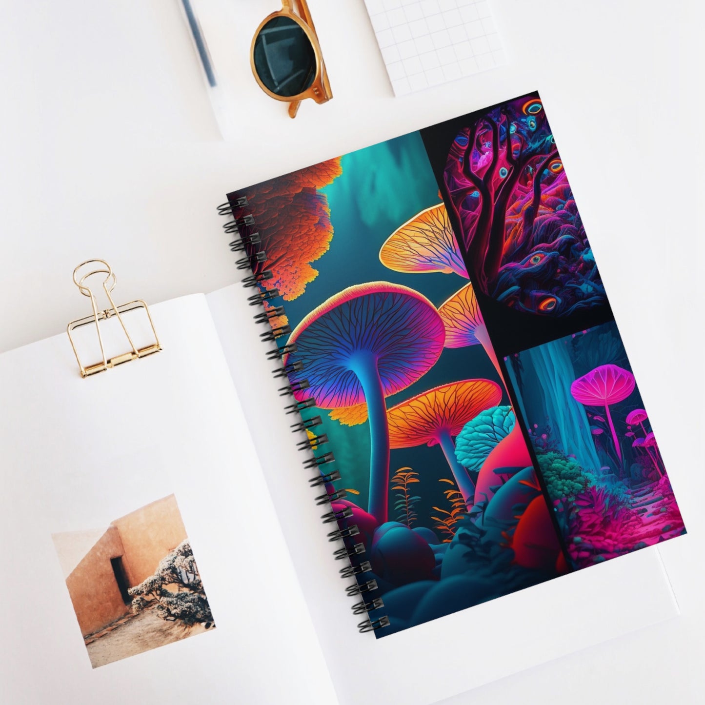 Spiral Notebook - Ruled Line Macro Reef Florescent 2