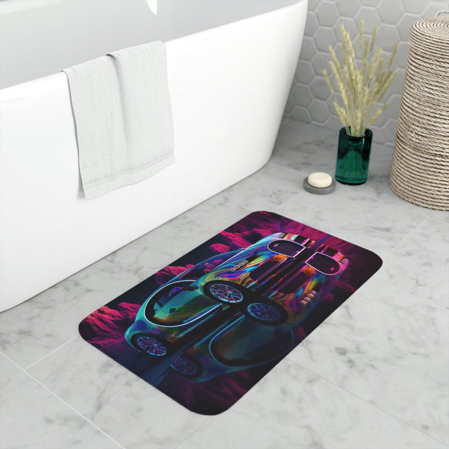 Memory Foam Bath Mat florescent Bugatti flair 2