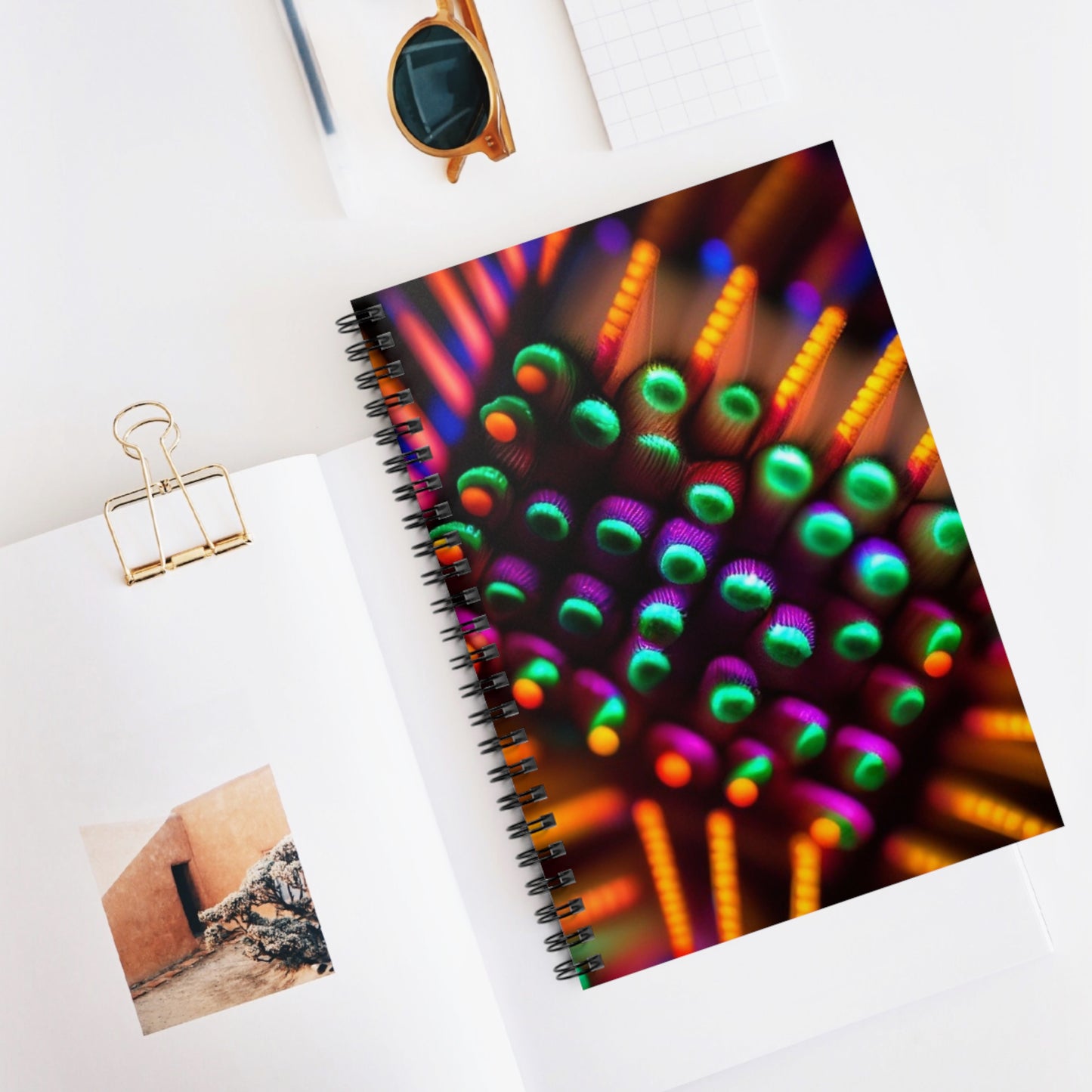 Journals & Notebooks Macro Cactus neon square 3