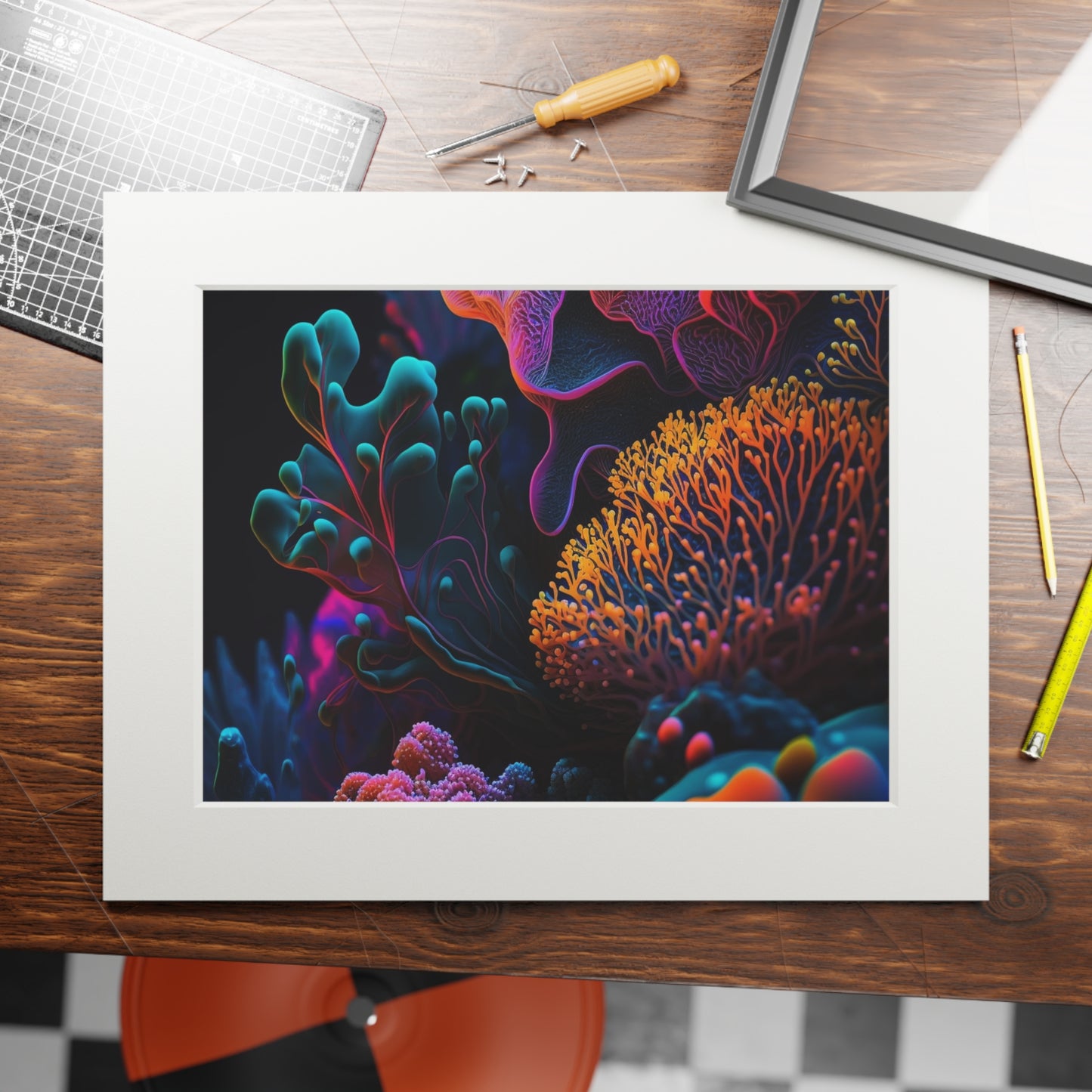 Fine Art Prints (Passepartout Paper Frame) Ocean Life Macro 2