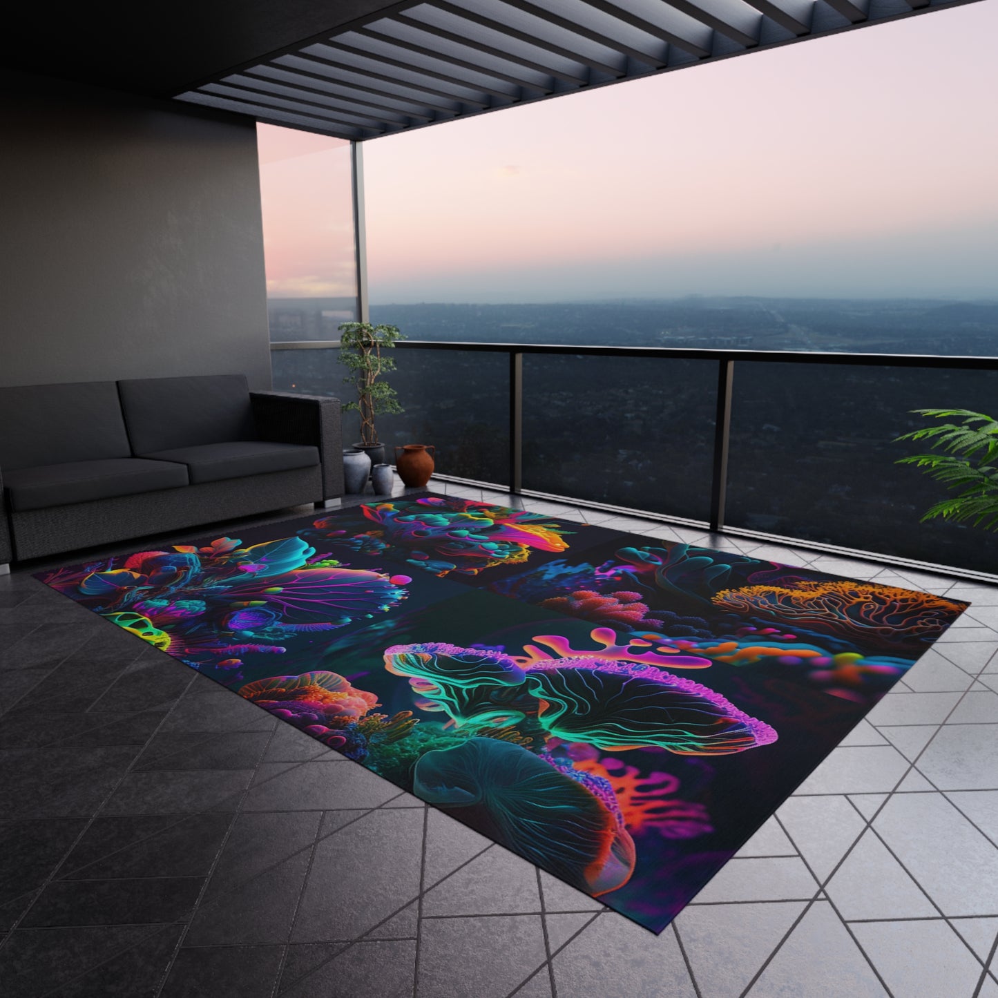 Outdoor Rug Macro Coral Reef 5