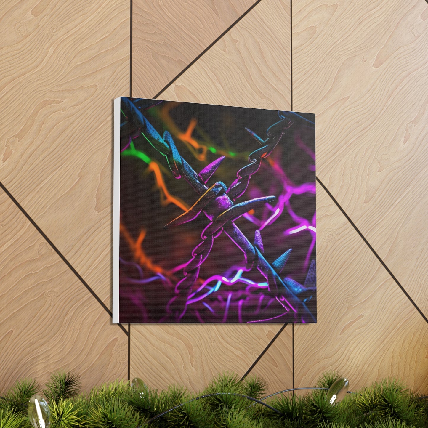 Canvas Gallery Wraps Macro Neon Barb 4