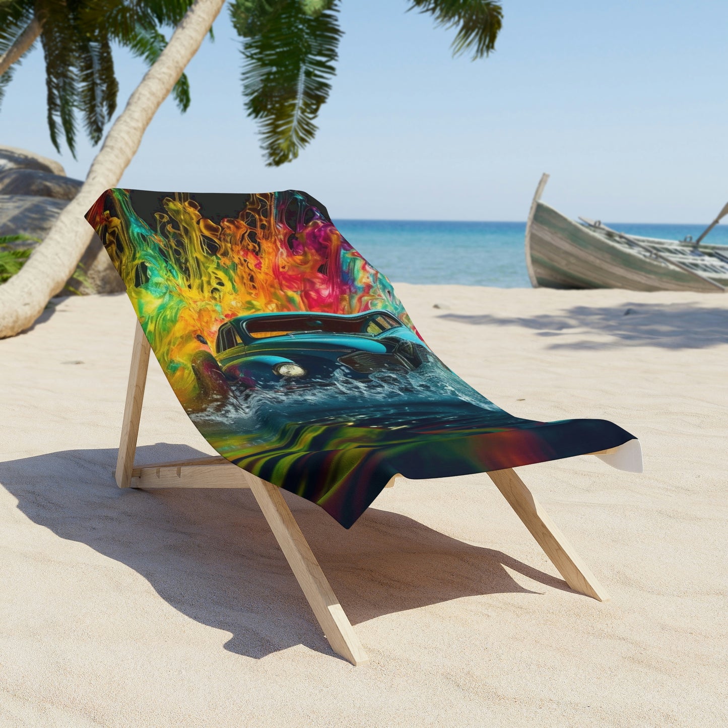 Beach Towel Hotrod Water 1