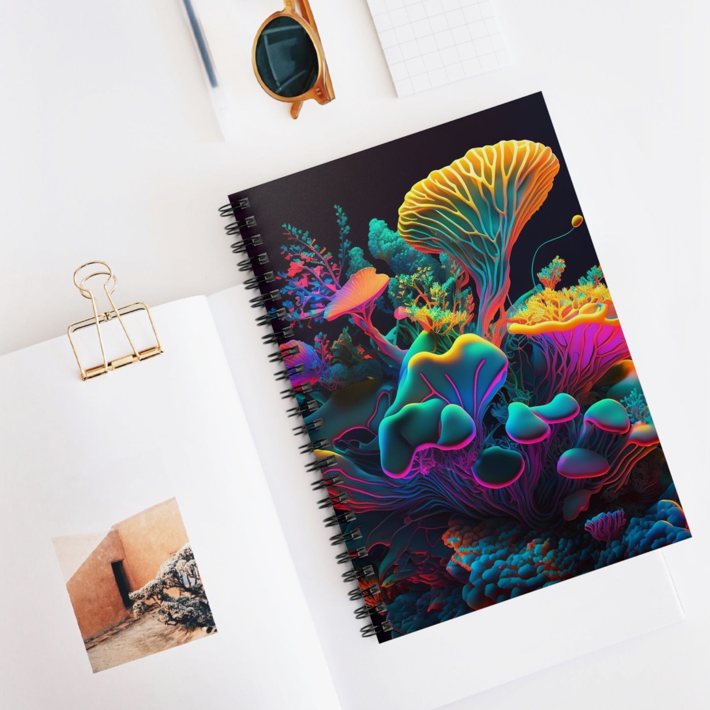 Spiral Notebook - Ruled Line Macro Coral Reef 1