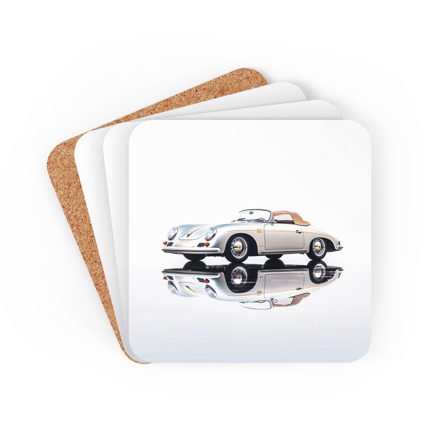 Corkwood Coaster Set 911 Speedster on water 2