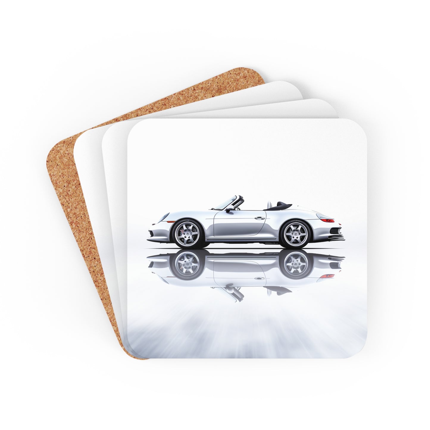 Corkwood Coaster Set 911 Speedster on water 3