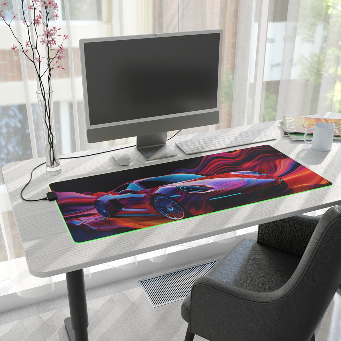 LED Gaming Mouse Pad Porsche Water Fusion 4