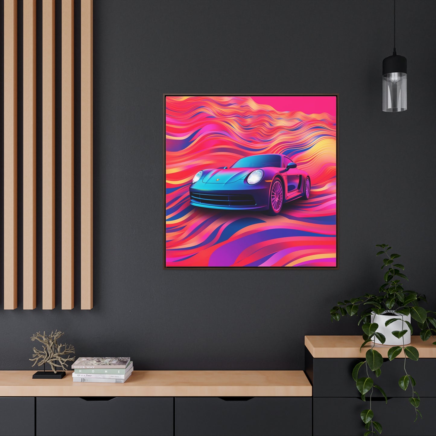 Gallery Canvas Wraps, Square Frame Porsche Water Fusion 3