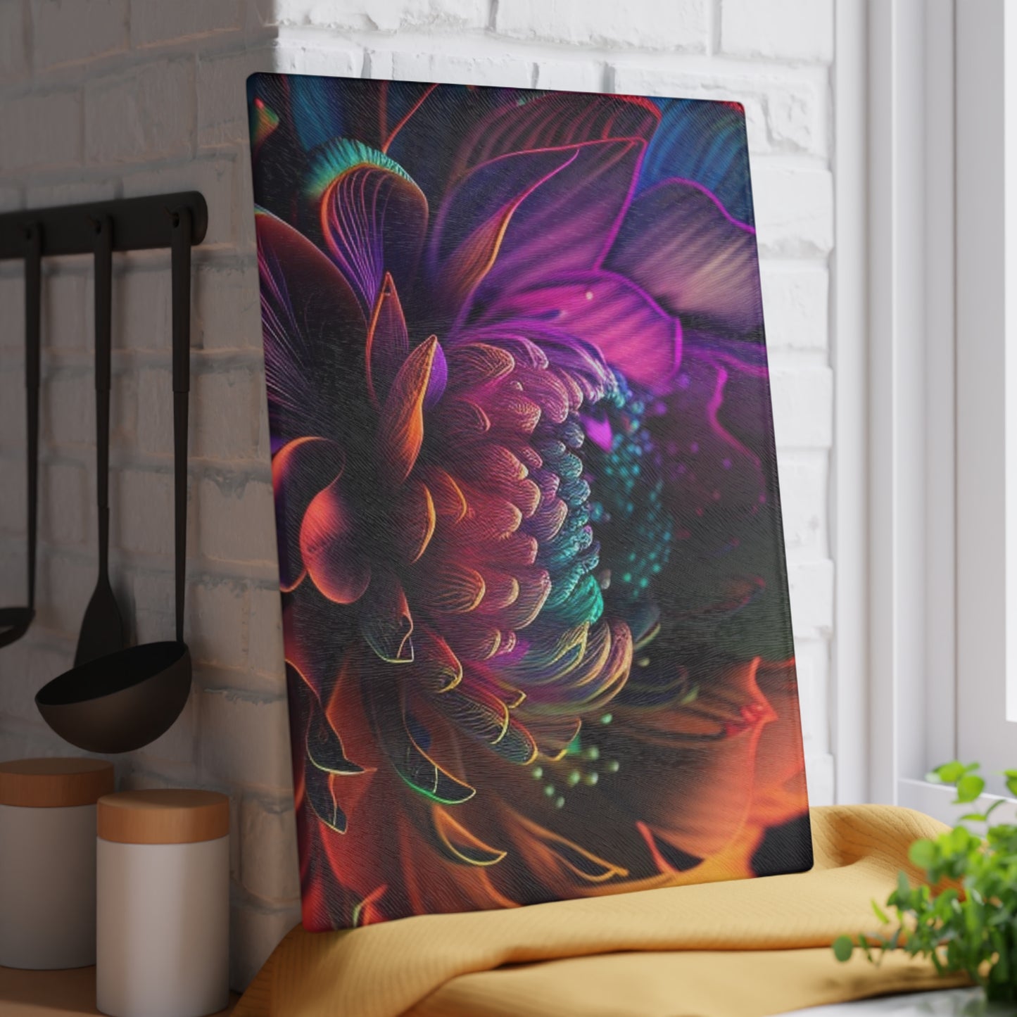 Glass Cutting Board Macro Sea Life 2