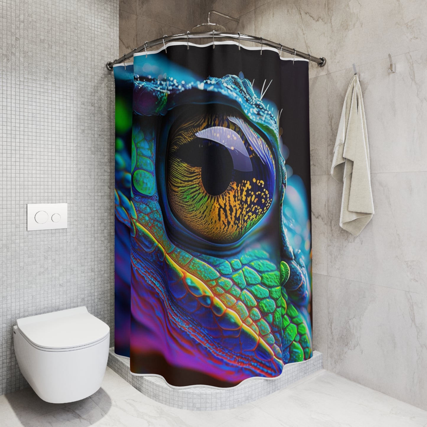 Polyester Shower Curtain Macro Eye Photo 4