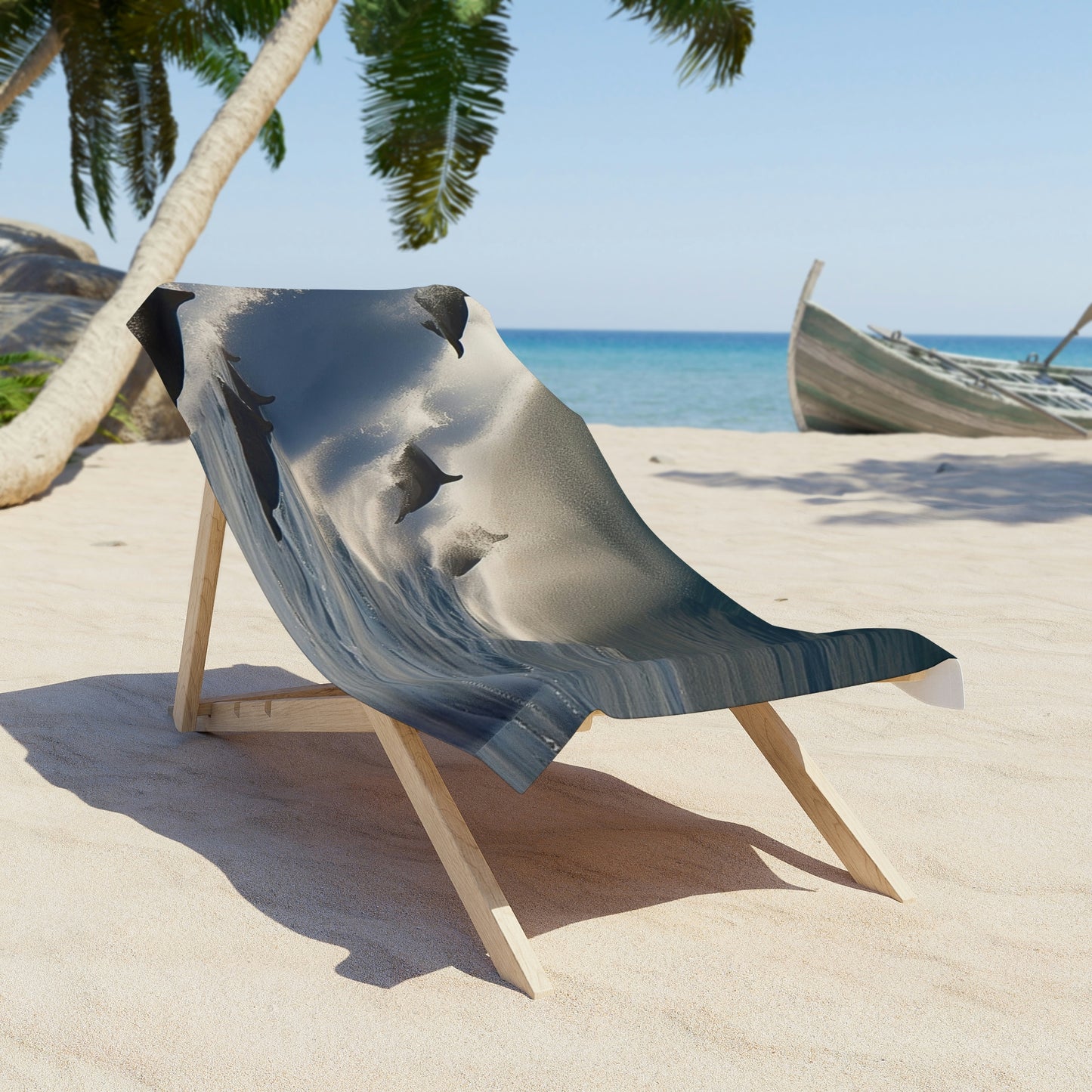 Beach Towel Dolphin Wave 2