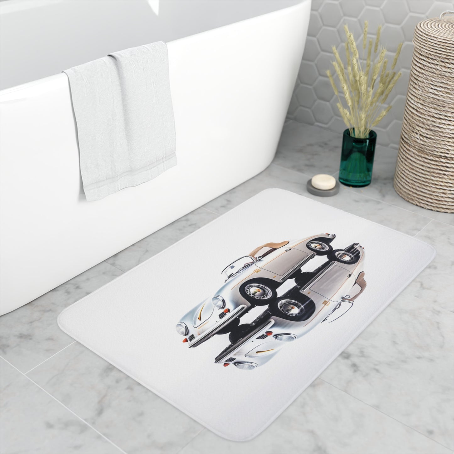 Memory Foam Bath Mat 911 Speedster on water 2