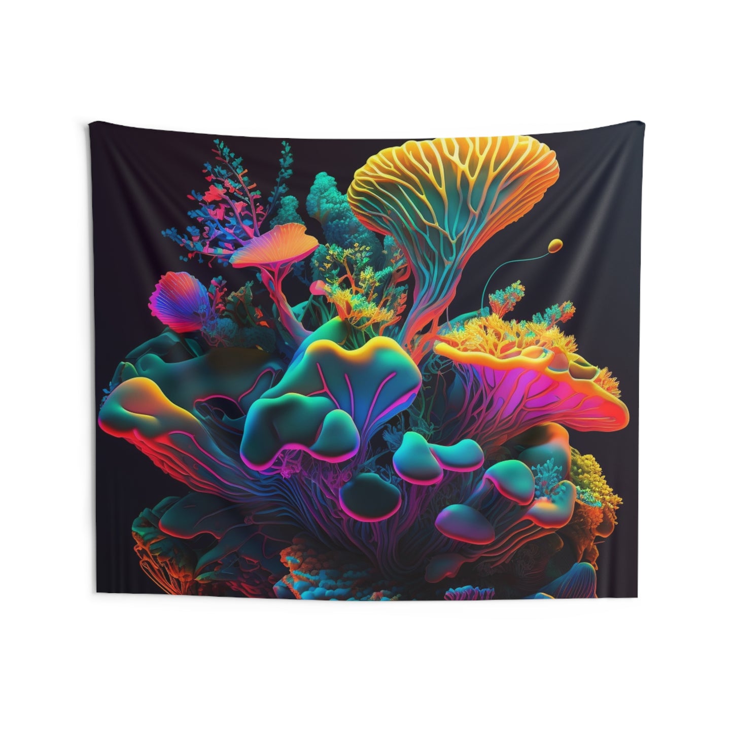 Indoor Wall Tapestries Macro Coral Reef 1
