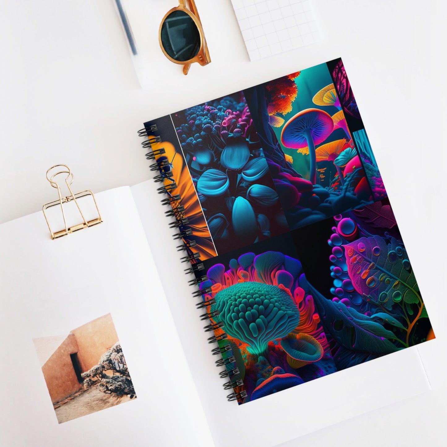 Spiral Notebook - Ruled Line Macro Reef Florescent 5