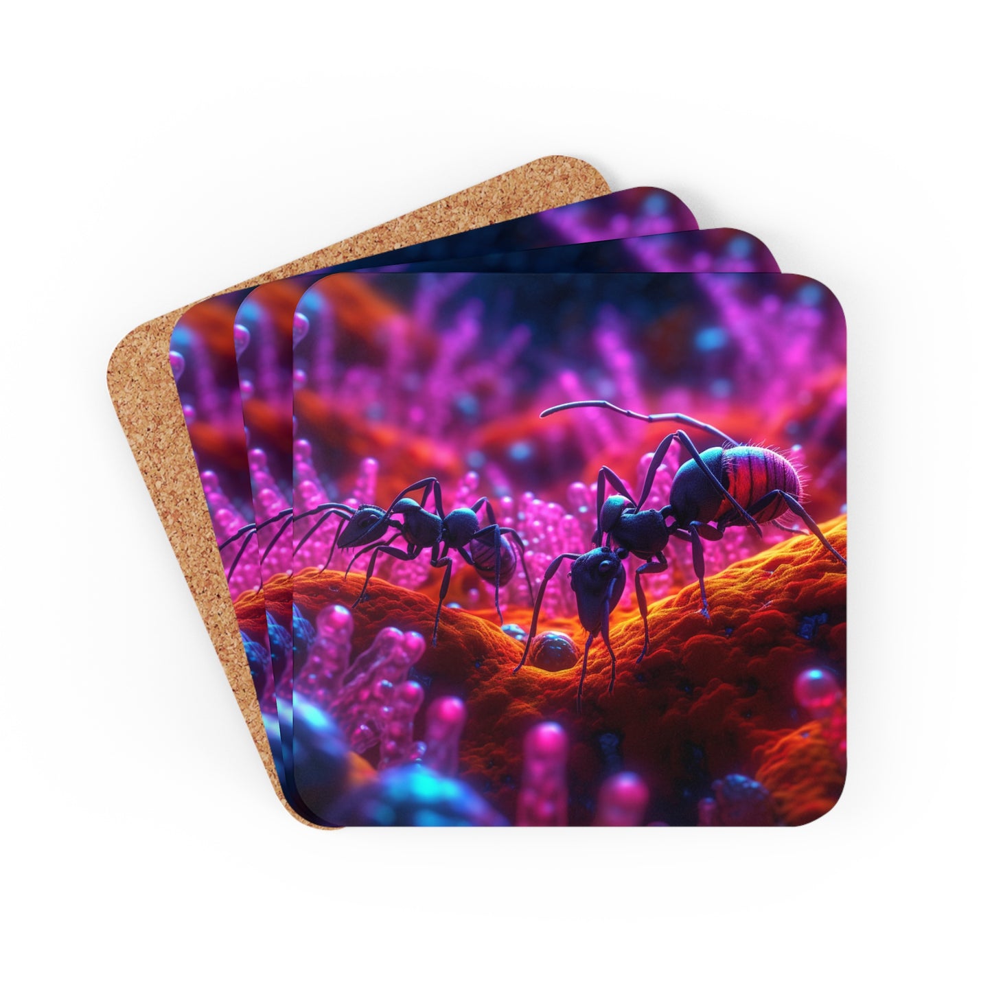 Corkwood Coaster Set Ants Home 4