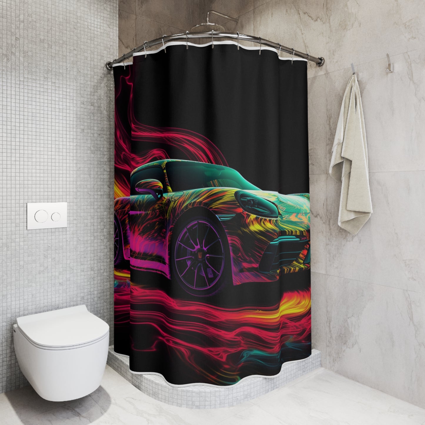 Polyester Shower Curtain Porsche Flair 1