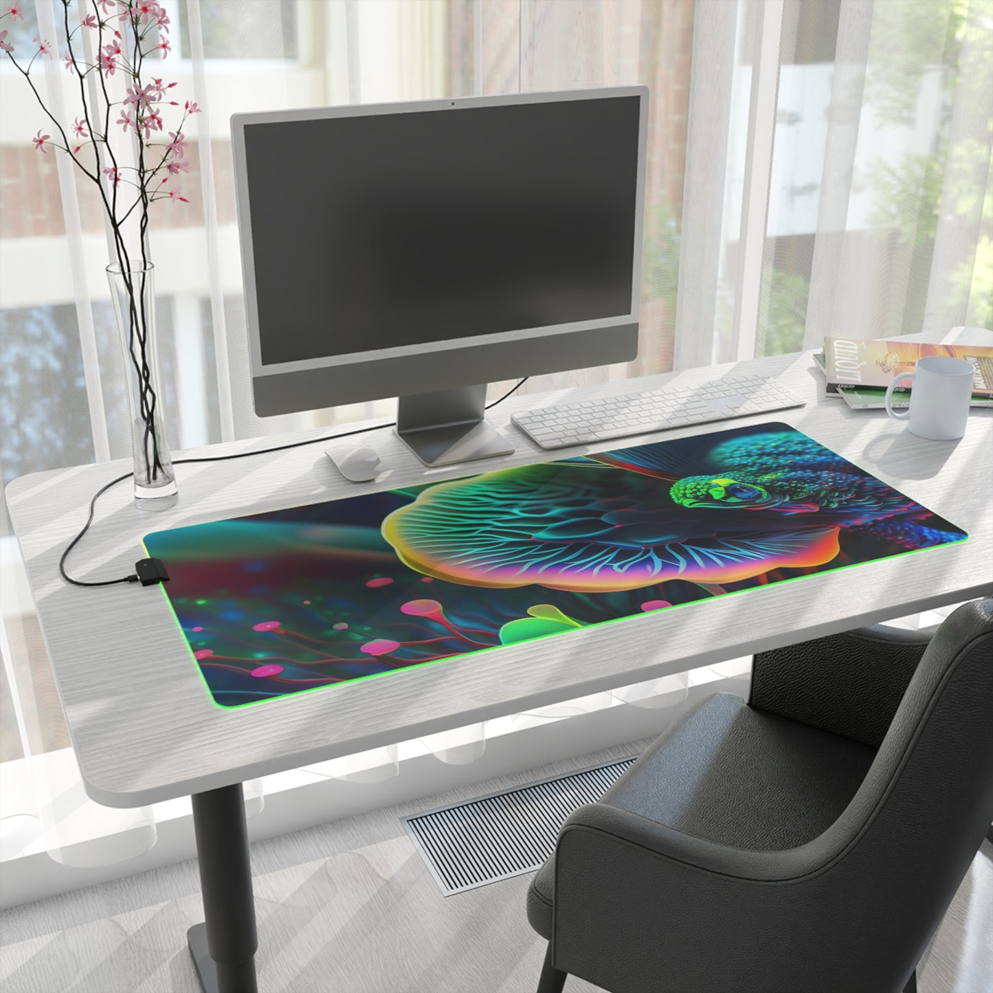 LED Gaming Mouse Pad Neon Florescent Glow 2