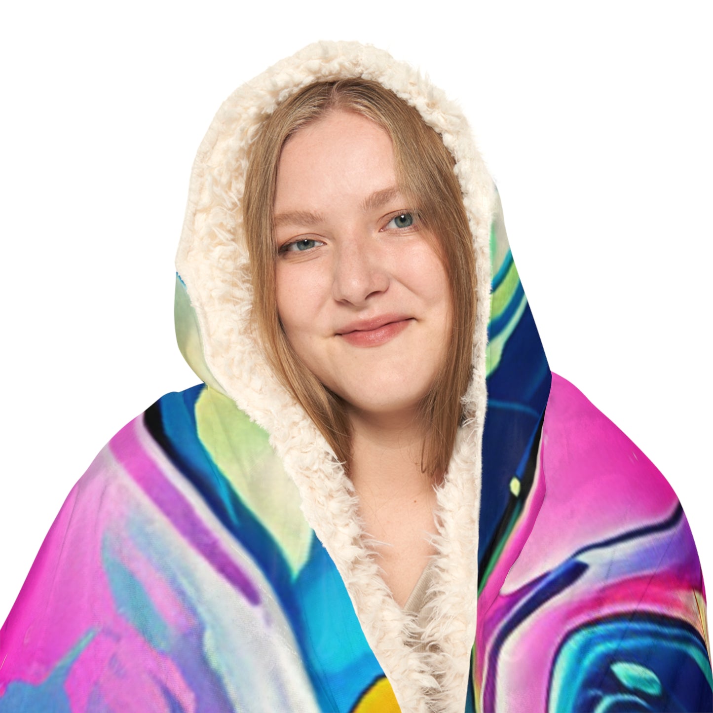 Snuggle Hooded Blanket Pink Porsche water fusion 4