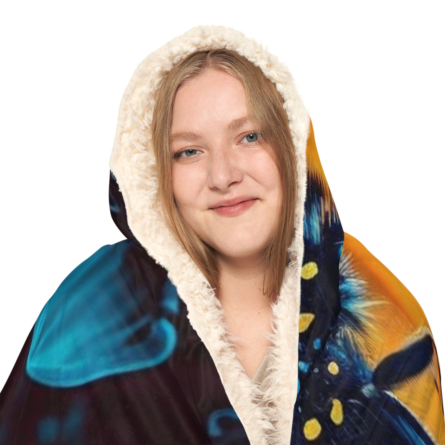 Snuggle Hooded Blanket Macro Reef Florescent 1