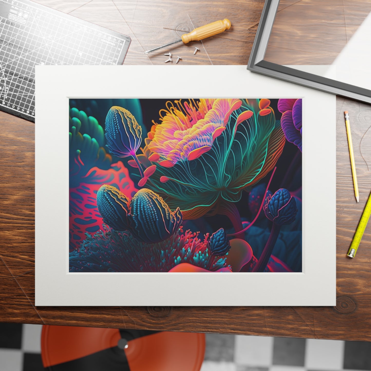 Fine Art Prints (Passepartout Paper Frame) Macro Sea Life 1