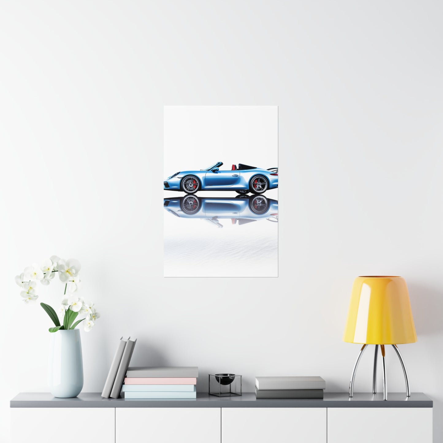 Premium Matte Vertical Posters 911 Speedster on water 4