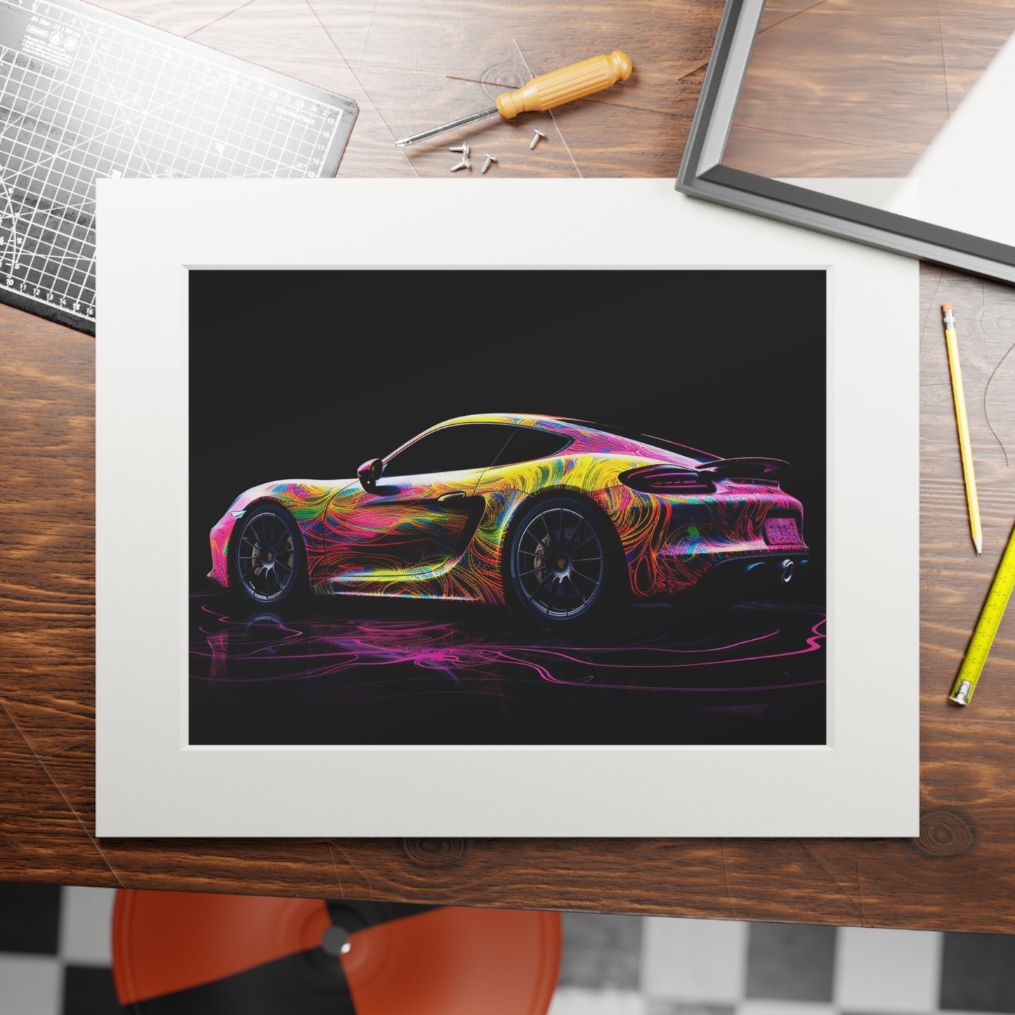 Fine Art Prints (Passepartout Paper Frame) Porsche Flair 4