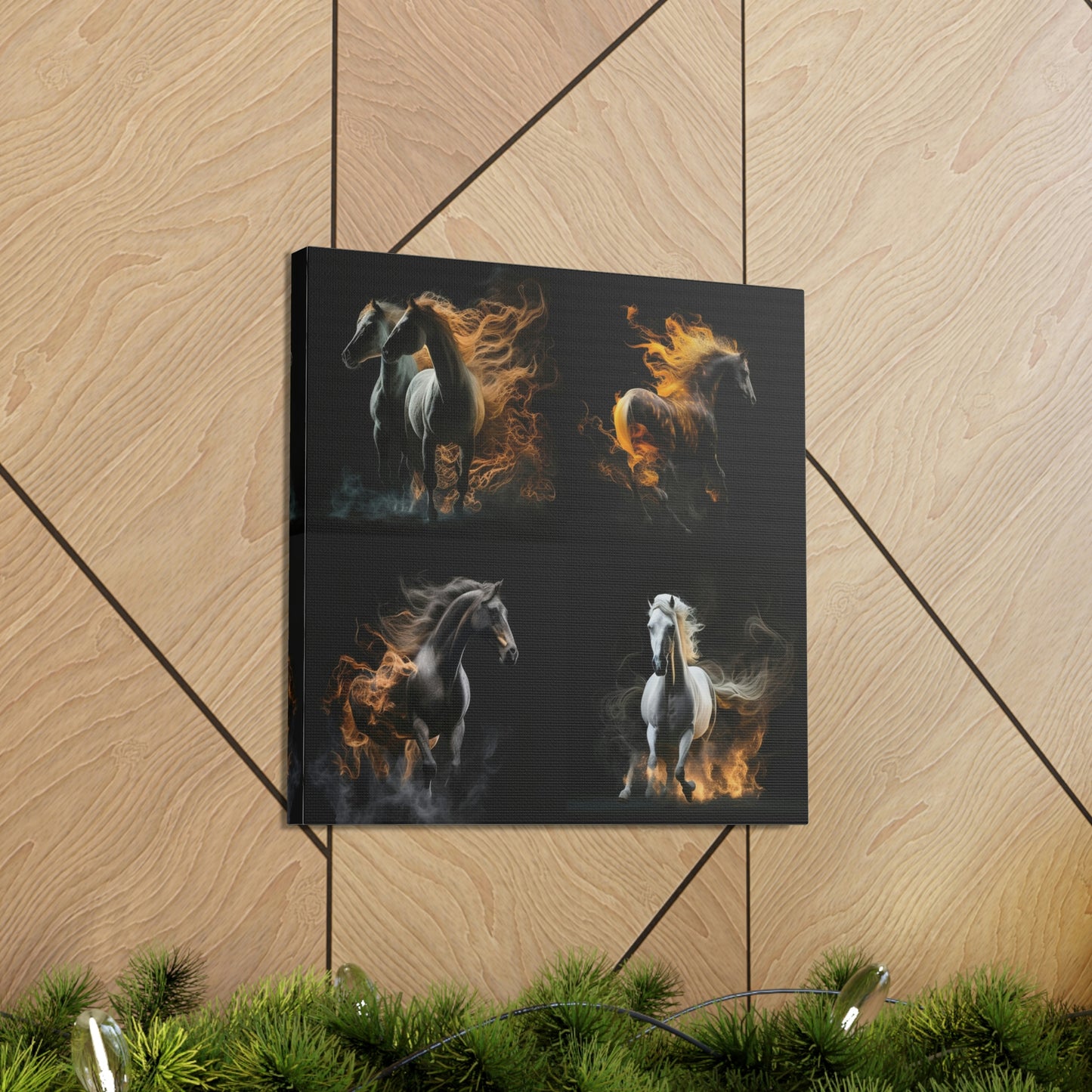 Canvas Gallery Wraps Fire Mane 4 Pack